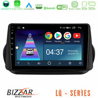 Bizzar lq Series 4core Android14 2+32gb Fiat Fiorino/citroen Nemo/peugeot Bipper Navigation Multimedia Tablet 9" με Carplay & Android Auto u-lq-Ft1025