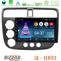 Bizzar lq Series 4core Android14 2+32gb Honda Civic 2001-2005 Navigation Multimedia Tablet 9" με Carplay & Android Auto u-lq-Hd174n