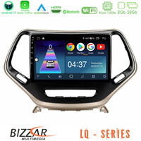 Bizzar lq Series 4core Android14 2+32gb Jeep Cherokee 2014-2019 Navigation Multimedia Tablet 9" με Carplay & Android Auto u-lq-Jp0077