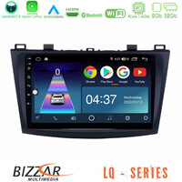 Bizzar lq Series 4core Android14 2+32gb Mazda 3 2009-2014 Navigation Multimedia Tablet 9" με Carplay & Android Auto u-lq-Mz0228