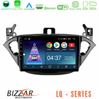 Bizzar lq Series 4core Android14 2+32gb Opel Corsa E/adam Navigation Multimedia Tablet 9" με Carplay & Android Auto u-lq-Op0425