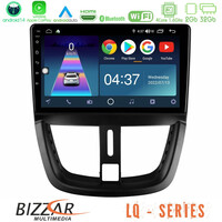 Bizzar lq Series 4core Android14 2+32gb Peugeot 207 Navigation Multimedia Tablet 9" με Carplay & Android Auto u-lq-Pg0688