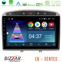 Bizzar lq Series 4core Android14 2+32gb Peugeot 308/rcz Navigation Multimedia Tablet 9" (Ασημί Χρώμα) με Carplay & Android Auto u-lq-Pg705s