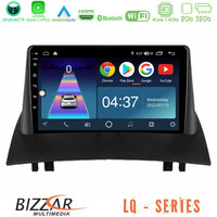 Bizzar lq Series 4core Android14 2+32gb Renault Megane 2 2002-2008 Navigation Multimedia Tablet 9" με Carplay & Android Auto u-lq-Rn0717