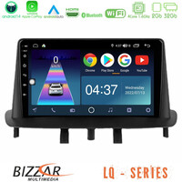 Bizzar lq Series 4core Android14 2+32gb Renault Megane 3 2009-2013 Navigation Multimedia Tablet 9" με Carplay & Android Auto u-lq-Rn0718