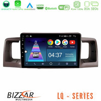Bizzar lq Series 4core Android14 2+32gb Toyota Corolla 2002-2006 Navigation Multimedia Tablet 9" με Carplay & Android Auto u-lq-Ty0254