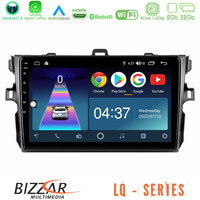 Bizzar lq Series 4core Android14 2+32gb Toyota Corolla 2007-2012 Navigation Multimedia Tablet 9" με Carplay & Android Auto u-lq-Ty0502