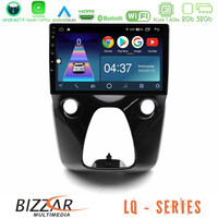Bizzar lq Series 4core Android14 2+32gb Toyota Aygo | Citroen c1 | Peugeot 108 Navigation Multimedia 10" με Carplay & Android Auto u-lq-Ty1560