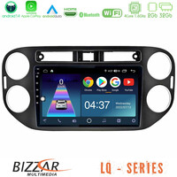 Bizzar lq Series 4core Android14 2+32gb vw Tiguan Navigation Multimedia Tablet 9" (23mm Alarm Button) με Carplay & Android Auto u-lq-Vw0639