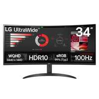 LG 34WR50QK-B Ultrawide VA HDR Curved Monitor 34" (LG34WR50QK-B)