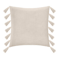 Μαξιλάρι διακοσμητικό Erden pakoworld με κρόσσια ύφασμα σε ιβουάρ απόχρωση 50x50εκ