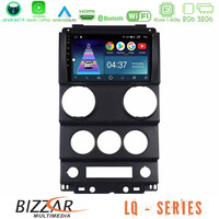Bizzar lq Series 4core Android14 2+32gb Jeep Wrangler 2door 2008-2010 Navigation Multimedia Tablet 9" με Carplay & Android Auto u-lq-Jp1037