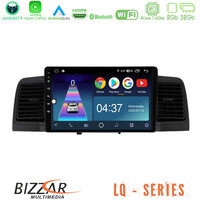Bizzar lq Series 4core Android14 2+32gb Toyota Corolla 2002-2006 Navigation Multimedia Tablet 9" με Carplay & Android Auto (Black) u-lq-Ty0254bl
