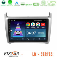Bizzar lq Series 4core Android14 2+32gb vw Polo 2014-2017 Navigation Multimedia Tablet 9" με Carplay & Android Auto (Silver) u-lq-Vw0069hs