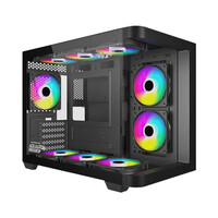 ARMAGGEDDON MICRO ATX STEEL PC CASE AQUARON C-CURVE 285 FULLY BLACK