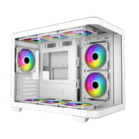 ARMAGGEDDON MICRO ATX STEEL PC CASE AQUARON C-CURVE 285 FULLY WHITE
