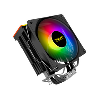 ARMAGGEDDON ARGB SILENT 12CM CPU COOLING FAN 4 HEAT PIPES BLACK