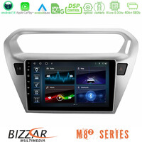 Bizzar m8² Series 8core Android14 4+32gb  Citroën c-Elysée / Peugeot 301 Navigation Multimedia Tablet 9" με Carplay & Android Auto u-m82-Ct0070