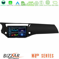 Bizzar m8² Series 8core Android14 4+32gb  Citroen c3 2009-2016 Navigation Multimedia Tablet 9"  με Carplay & Android Auto (Μαύρο Γυαλιστερό) u-m82-Ct1948bl