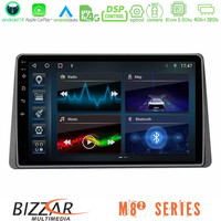 Bizzar m8² Series 8core Android14 4+32gb  Dacia Duster 2022-2024 Navigation Multimedia Tablet 9″ με Carplay & Android Auto με Carplay & Android Auto u-m82-Dc1127