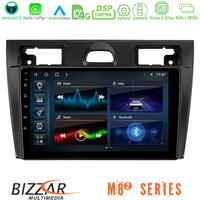 Bizzar m8² Series 8core Android14 4+32gb  Ford Fiesta/fusion Navigation Multimedia Tablet 9" με Carplay & Android Auto u-m82-Fd990