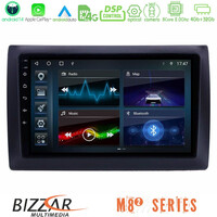 Bizzar m8² Series 8core Android14 4+32gb  Fiat Stilo Navigation Multimedia Tablet 9" με Carplay & Android Auto u-m82-Ft0824
