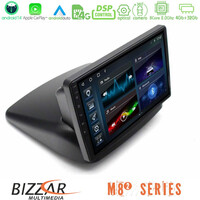 Bizzar m8² Series 8core Android14 4+32gb  Fiat Doblo 2002-2009 Navigation Multimedia Tablet 9" με Carplay & Android Auto u-m82-Ft1892