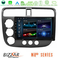 Bizzar m8² Series 8core Android14 4+32gb  Honda Civic 2001-2005 Navigation Multimedia Tablet 9" με Carplay & Android Auto u-m82-Hd174n