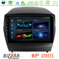 Bizzar m8² Series 8core Android14 4+32gb  Hyundai Ix35 Auto a/c Navigation Multimedia Tablet 9" με Carplay & Android Auto u-m82-Hy0029