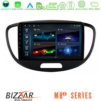 Bizzar m8² Series 8core Android14 4+32gb  Hyundai i10 2008-2014 Navigation Multimedia Tablet 9" με Carplay & Android Auto u-m82-Hy0551