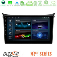 Bizzar m8² Series 8core Android14 4+32gb  Hyundai i30 2012-2017 Navigation Multimedia Tablet 9" με Carplay & Android Auto u-m82-Hy0833