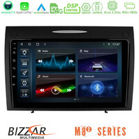 Bizzar m8² Series 8core Android14 4+32gb  Mercedes slk Class Navigation Multimedia Tablet 9" με Carplay & Android Auto u-m82-Mb0804