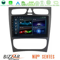 Bizzar m8² Series 8core Android14 4+32gb  Mercedes c Class (W203) Navigation Multimedia Tablet 9" με Carplay & Android Auto u-m82-Mb0925