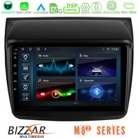 Bizzar m8² Series 8core Android14 4+32gb  Mitsubishi L200 Navigation Multimedia Tablet 9" με Carplay & Android Auto u-m82-Mt0314