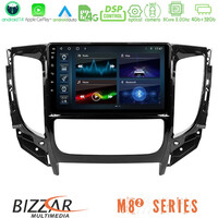 Bizzar m8² Series 8core Android14 4+32gb  Mitsubishi L200 2016-&Gt; &Amp; Fiat Fullback (Auto A/c) Navigation Multimedia Tablet 9" με Carplay & Android Auto u-m82-Mt0719