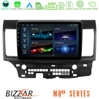 Bizzar m8² Series 8core Android14 4+32gb  Mitsubishi Lancer 2008 – 2015 Navigation Multimedia Tablet 10" με Carplay & Android Auto u-m82-Mt232