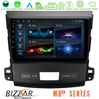 Bizzar m8² Series 8core Android14 4+32gb  Mitsubishi Outlander/citroen c-Crosser/peugeot 4007 Navigation Multimedia Tablet 9" με Carplay & Android Auto u-m82-Mt662
