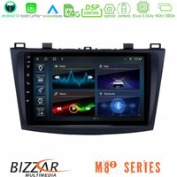 Bizzar m8² Series 8core Android14 4+32gb  Mazda 3 2009-2014 Navigation Multimedia Tablet 9" με Carplay & Android Auto u-m82-Mz0228