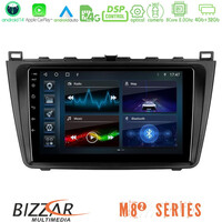 Bizzar m8² Series 8core Android14 4+32gb  Mazda 6 2008-2012 Navigation Multimedia Tablet 9" με Carplay & Android Auto u-m82-Mz0233