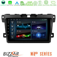 Bizzar m8² Series 8core Android14 4+32gb  Mazda cx-7 2007-2011 Navigation Multimedia Tablet 9" με Carplay & Android Auto u-m82-Mz968