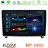 Bizzar m8² Series 8core Android14 4+32gb  Peugeot 407 Navigation Multimedia Tablet 9" με Carplay & Android Auto u-m82-Pg1119