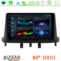 Bizzar m8² Series 8core Android14 4+32gb  Renault Megane 3 2009-2013 Navigation Multimedia Tablet 9" με Carplay & Android Auto u-m82-Rn0718