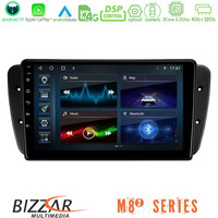 Bizzar m8² Series 8core Android14 4+32gb  Seat Ibiza 2008-2012 Navigation Multimedia Tablet 9" με Carplay & Android Auto u-m82-St0499
