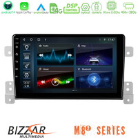 Bizzar m8² Series 8core Android14 4+32gb  Suzuki Grand Vitara Navigation Multimedia Tablet 9" με Carplay & Android Auto u-m82-Sz0630