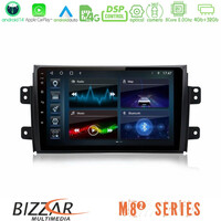 Bizzar m8² Series 8core Android14 4+32gb  Suzuki sx4 2006-2014 Fiat Sedici 2006-2014 Navigation Multimedia Tablet 9" με Carplay & Android Auto u-m82-Sz0649
