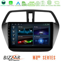 Bizzar m8² Series 8core Android14 4+32gb  Suzuki sx4 s-Cross Navigation Multimedia Tablet 9" με Carplay & Android Auto u-m82-Sz578