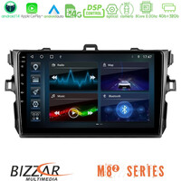 Bizzar m8² Series 8core Android14 4+32gb  Toyota Corolla 2007-2012 Navigation Multimedia Tablet 9" με Carplay & Android Auto u-m82-Ty0502