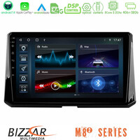 Bizzar m8² Series 8core Android14 4+32gb  Toyota Corolla 2019-2022 Navigation Multimedia Tablet 9" με Carplay & Android Auto u-m82-Ty0597