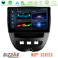 Bizzar m8² Series 8core Android14 4+32gb  Toyota Aygo/citroen C1/peugeot 107 Navigation Multimedia Tablet 10" με Carplay & Android Auto u-m82-Ty0866