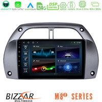 Bizzar m8² Series 8core Android14 4+32gb  Toyota Rav4 2001 - 2006 Navigation Multimedia Tablet 9" με Carplay & Android Auto u-m82-Ty0953